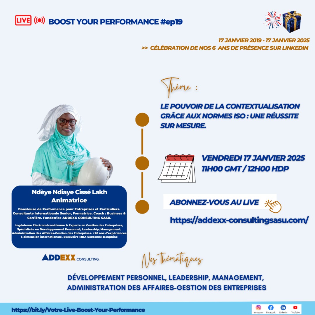 Boost Your Performance (BYP) - NORMES ISO ET POUVOIR DE LA CONTEXTUALISATION : UNE REUSSITE SUR MESURE.
